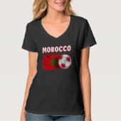 moroccan soccer team men moroccan flag morocco soc tシャツ (正面)