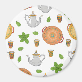 Moroccan Tea & Tajine Pattern マグネット