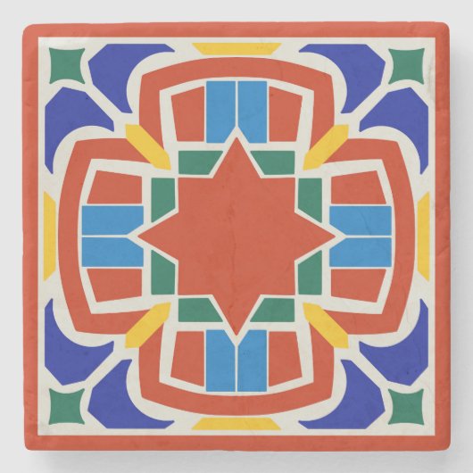 Moroccan Tile Marble Stone Coaster ストーンコースター (正面)