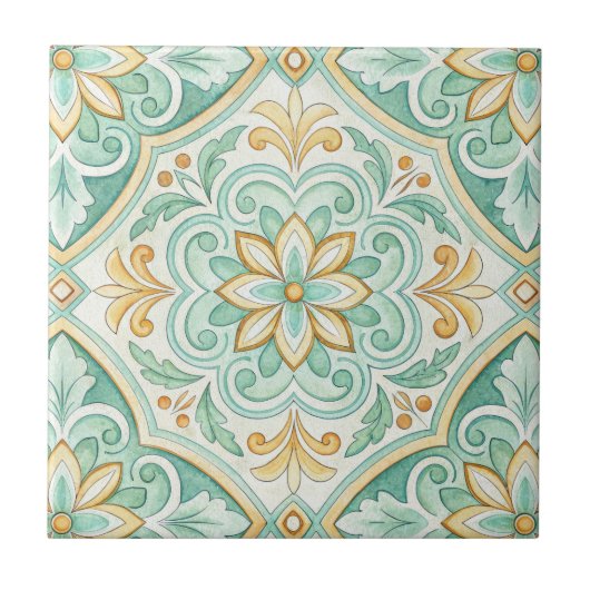 Moroccan Tile Mediterranean Home Decor タイル (正面)