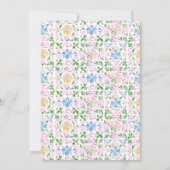 Moroccan Tile Palm Tree & Hibiscus Bridal Shower  招待状 (裏面)