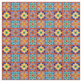 Moroccan Tile Pattern Fabric Quilting Sewing ファブリック (見本)