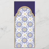 Moroccan Tile Wedding Menu Card メニュー (裏面)
