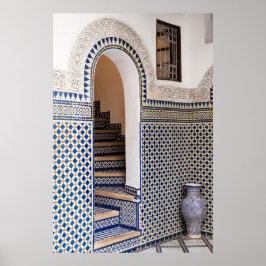 Moroccan Tiled Doorway ポスター