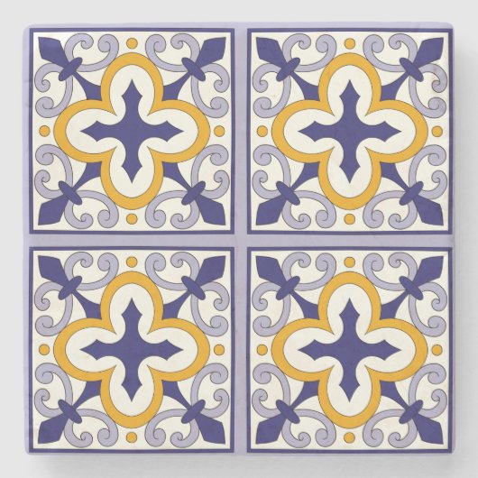 Moroccan Tiles Pattern #2 ストーンコースター (正面)