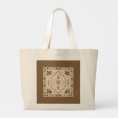Moroccan Tribal Diamond Elegant Tote Bag ラージトートバッグ (裏面)
