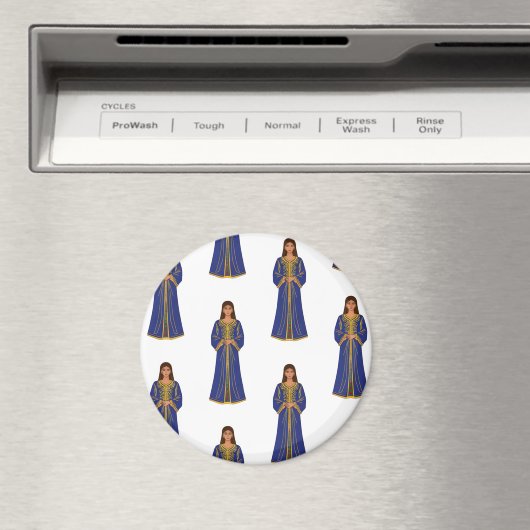 Moroccan Woman in Caftan Pattern マグネット (インサイチュ (食洗機))