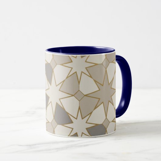 Moroccan Zellige Geometric Pattern Cup マグカップ (正面右)