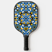 Moroccan Zellige Geometric Pattern Professional ピックルボールラケット (正面)