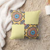 Moroccan Zellige Harmony Throw Pillow クッション (ブランケット)