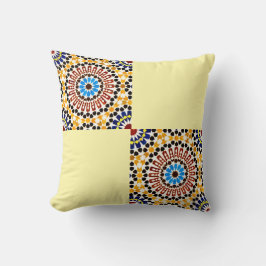 Moroccan Zellige Harmony Throw Pillow クッション