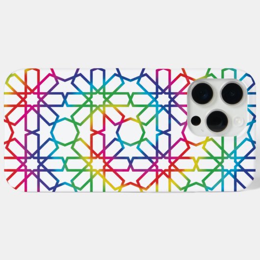 Moroccan Zellige Pattern Art (Zelij) Case-Mate iPhoneケース (裏面 (横))