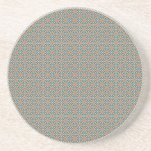 Moroccan Zellige Pattern Geometric Coaster コースター (正面)