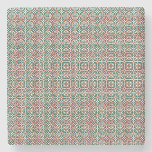 Moroccan Zellige Pattern Geometric Coaster ストーンコースター (正面)