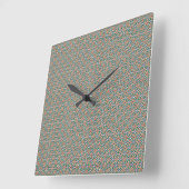 Moroccan Zellige Pattern Ornate Wall Clock スクエア壁時計 (傾斜)