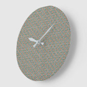 Moroccan Zellige Pattern Ornate Wall Clock ラージ壁時計 (傾斜)