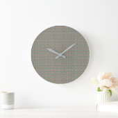 Moroccan Zellige Pattern Ornate Wall Clock ラージ壁時計 (ホーム)
