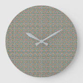 Moroccan Zellige Pattern Ornate Wall Clock ラージ壁時計 (正面)