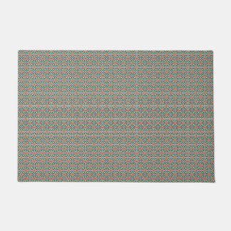 Moroccan Zellige Pattern Vibrant Area Rug ドアマット