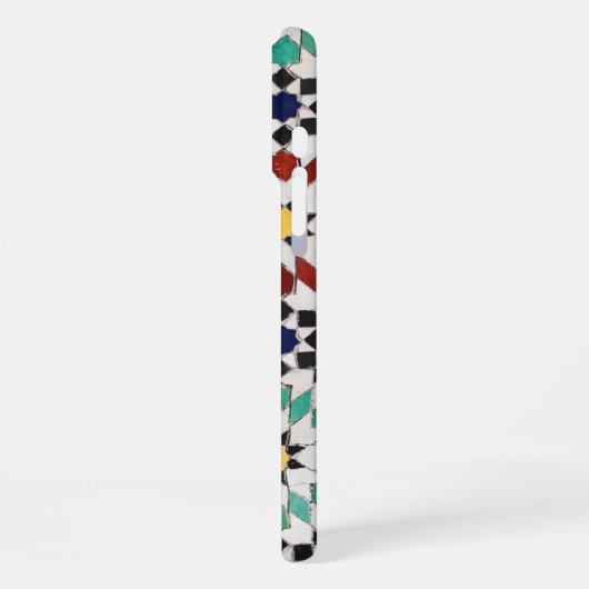 Moroccan Zellige Phone Case – Traditional Tile Pat iPhoneケース (左側面)