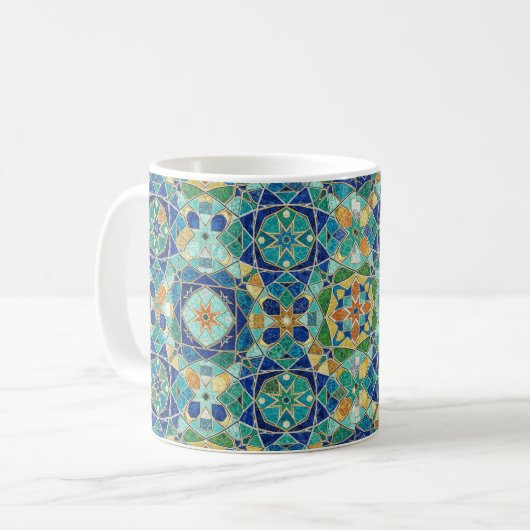 Moroccan Zellige Tile Pattern  コーヒーマグカップ (正面左)