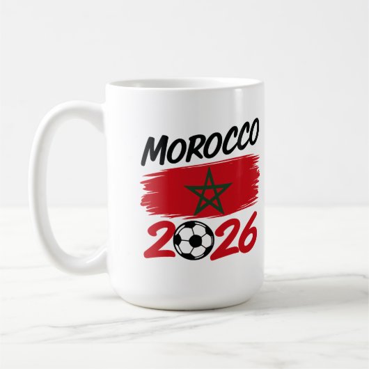 Morocco 2026 Soccer Fan Football Supporter Pride  コーヒーマグカップ (左)