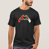 Morocco Algeria Flag - Moroccan Algerian Heart Pre Tシャツ (正面)