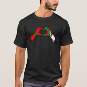 Morocco Algeria Flag - Moroccan Algerian Heart Tシャツ (正面)