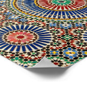 morocco arab mosaic islam religious pattern ポスター (角)