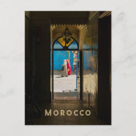 Morocco authentic Medina street photo ポストカード