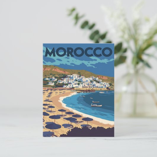 Morocco Coastal Town ポストカード (スタンド正面)