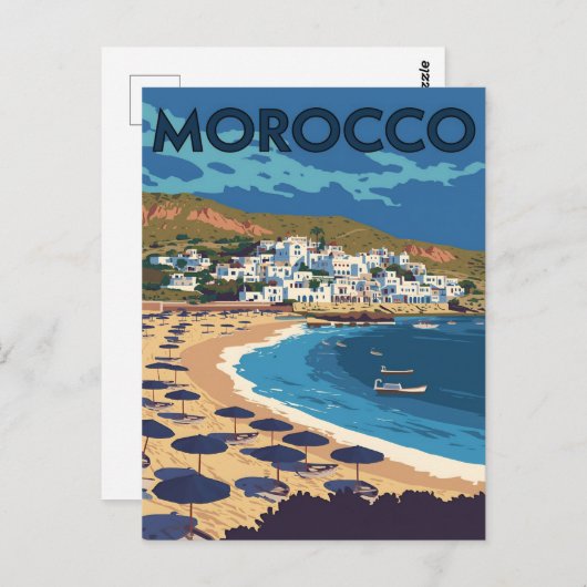 Morocco Coastal Town ポストカード (正面/裏面)