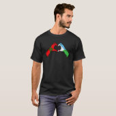 Morocco Djibouti Flag - Moroccan Djiboutian Heart Tシャツ (正面フル)
