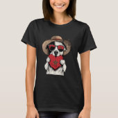Morocco Flag Dog Moroccan Pride Heart Moroccan Roo Tシャツ (正面)