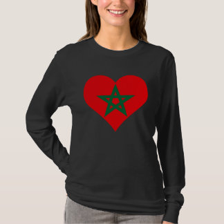 Morocco Flag Heart Morocco Gifts Love Morocco Tシャツ