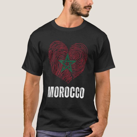 Morocco Flag Moroccan Flag Morocco DNA Morocco Hea Tシャツ (正面)