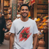 Morocco Football Flag Design Tシャツ