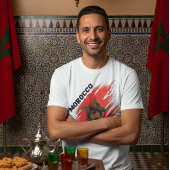 Morocco Football Flag Design Tシャツ