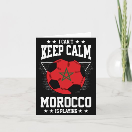 Morocco Football Jersey 2022 Flag Funny Soccer Lov カード (正面)