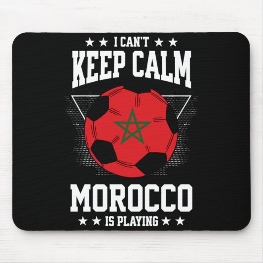 Morocco Football Jersey 2022 Flag Funny Soccer Lov マウスパッド (正面)