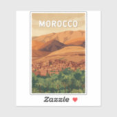 Morocco Illustration Travel Art Vintage シール (シート)