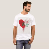 Morocco in My Veins . Moroccan Flag Pride & Identi Tシャツ (正面フル)