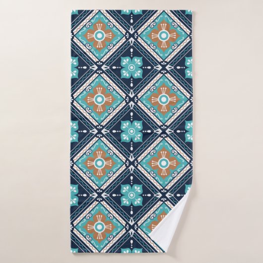 Morocco Mexican Seamless Decorative Pattern Backgr バスタオル (バスタオル)