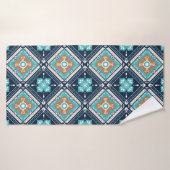 Morocco Mexican Seamless Decorative Pattern Backgr バスタオル (バスタオル)