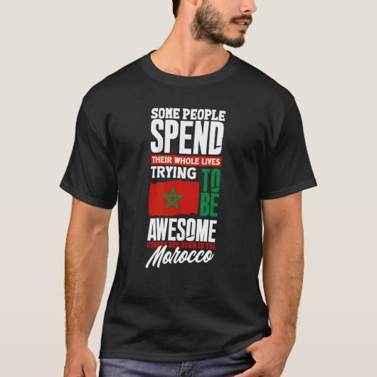 Morocco Moroccan Morocco Flag  Quote Tシャツ (正面)