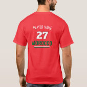 Morocco National Football Flag Heritage Soccer Tシャツ (裏面)