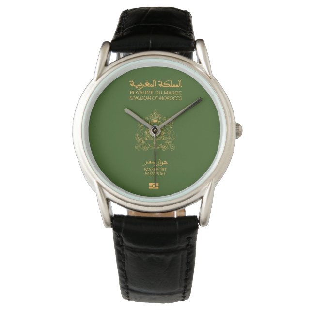 Morocco passport wristwatch 腕時計 (正面)