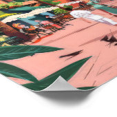 Morocco Print Morocco Illustration Moroccan Riad  ポスター (角)