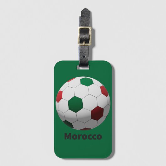 Morocco Soccer ラゲッジタグ (正面縦)