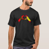 Morocco Spain Flag - Moroccan Spanish Heart Premiu Tシャツ (正面)